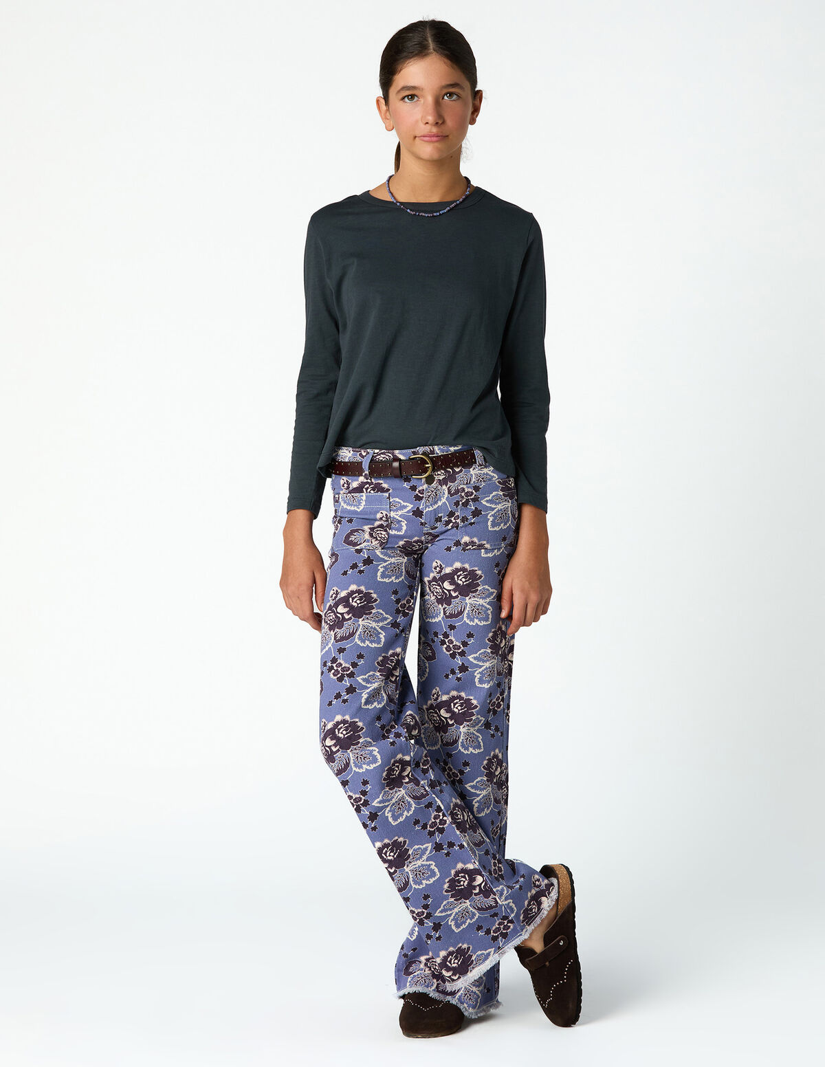 VINTAGE ANILINE BLUE PRINT TROUSERS 